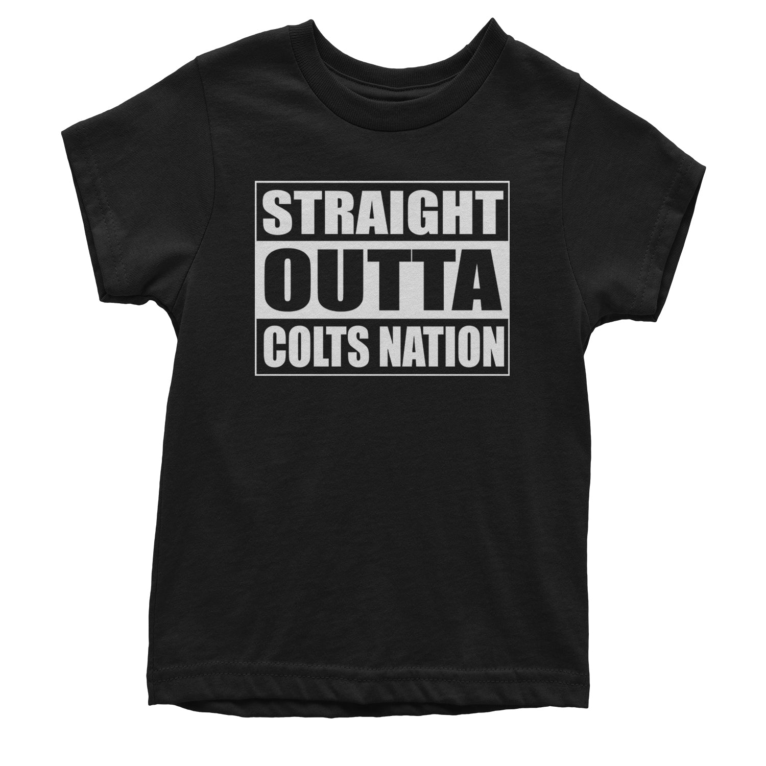 Straight Outta Colts Nation Football  Youth T-shirt