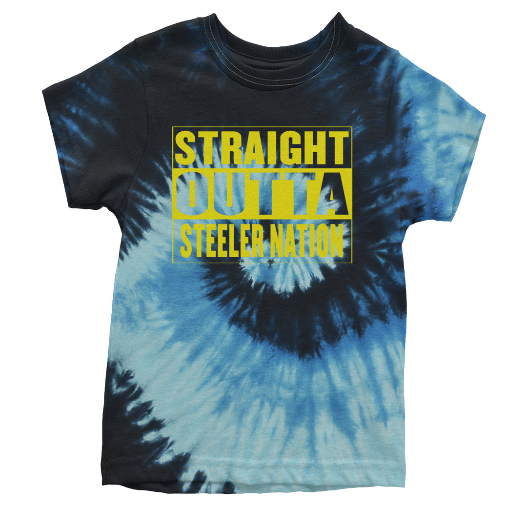Straight Outta Steeler Nation Football  Youth T-shirt