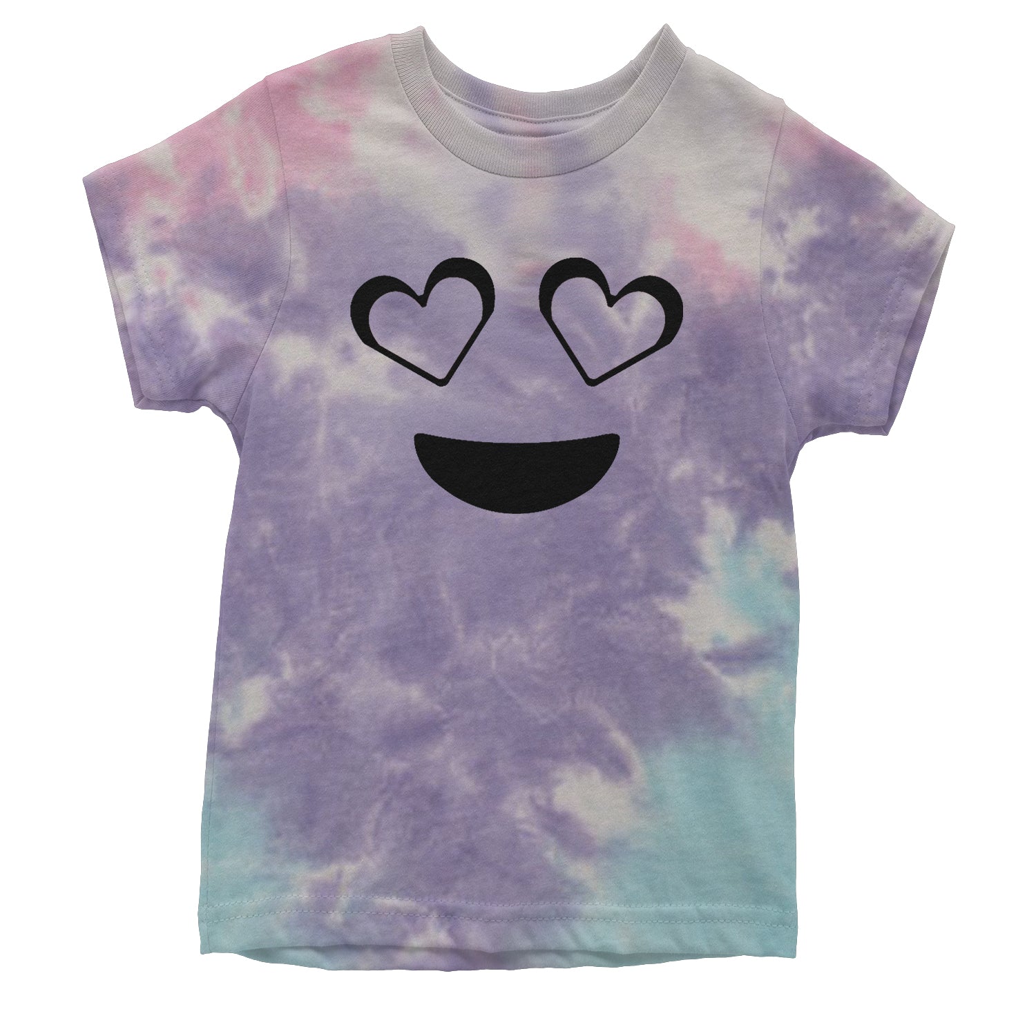 Emoticon Heart Eyes Smile Face Youth T-shirt cosplay, costume, dress, emoji, emote, face, halloween, Smile, up, yellow by Expression Tees