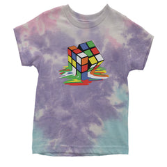 Melting Multi-Colored Cube Youth T-shirt gamer, gaming, nerd, shirt by Expression Tees