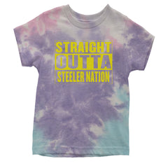 Straight Outta Steeler Nation Football  Youth T-shirt