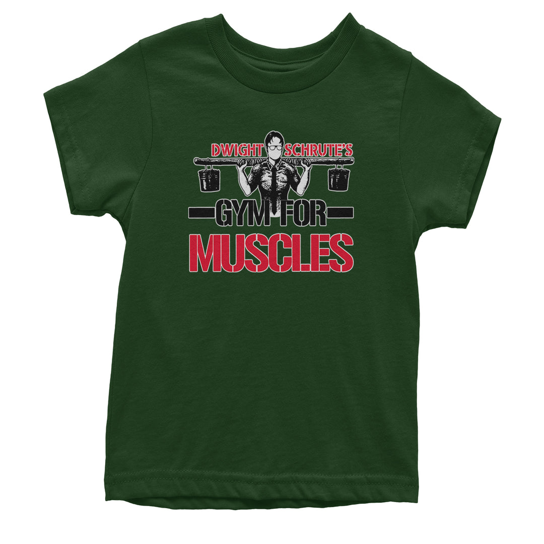 Dwight Schrute Gym For Muscles Office Workout Youth T-shirt