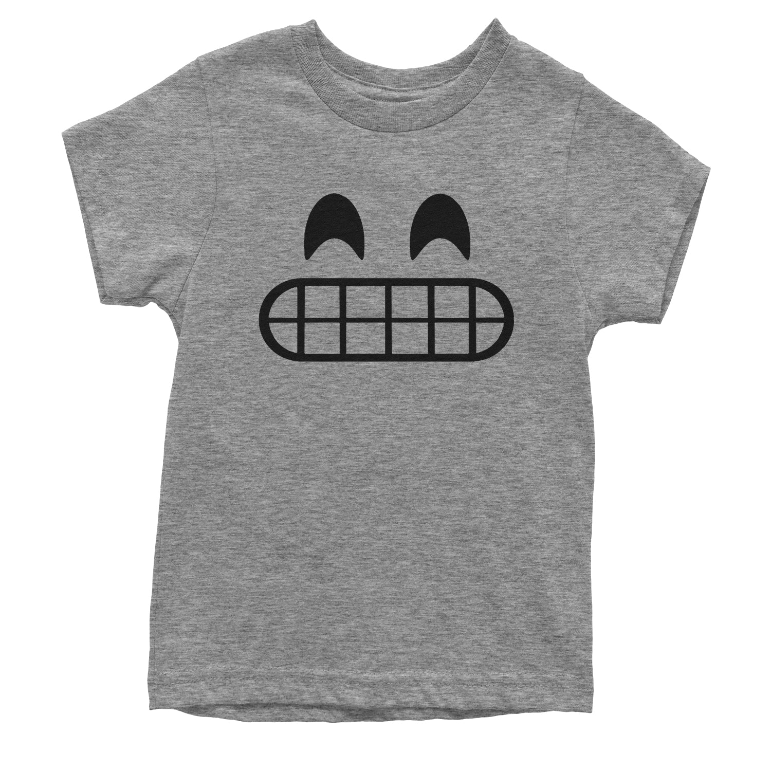 Emoticon Grinning Smile Face Youth T-shirt cosplay, costume, dress, emoji, emote, face, halloween, smiley, up, yellow by Expression Tees