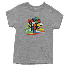 Melting Multi-Colored Cube Youth T-shirt gamer, gaming, nerd, shirt by Expression Tees