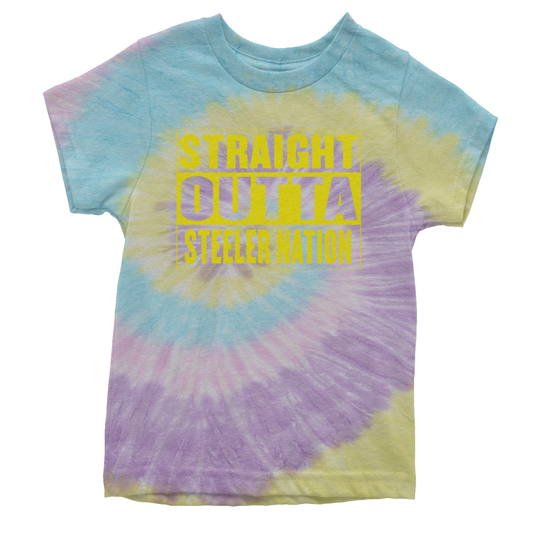 Straight Outta Steeler Nation Football  Youth T-shirt