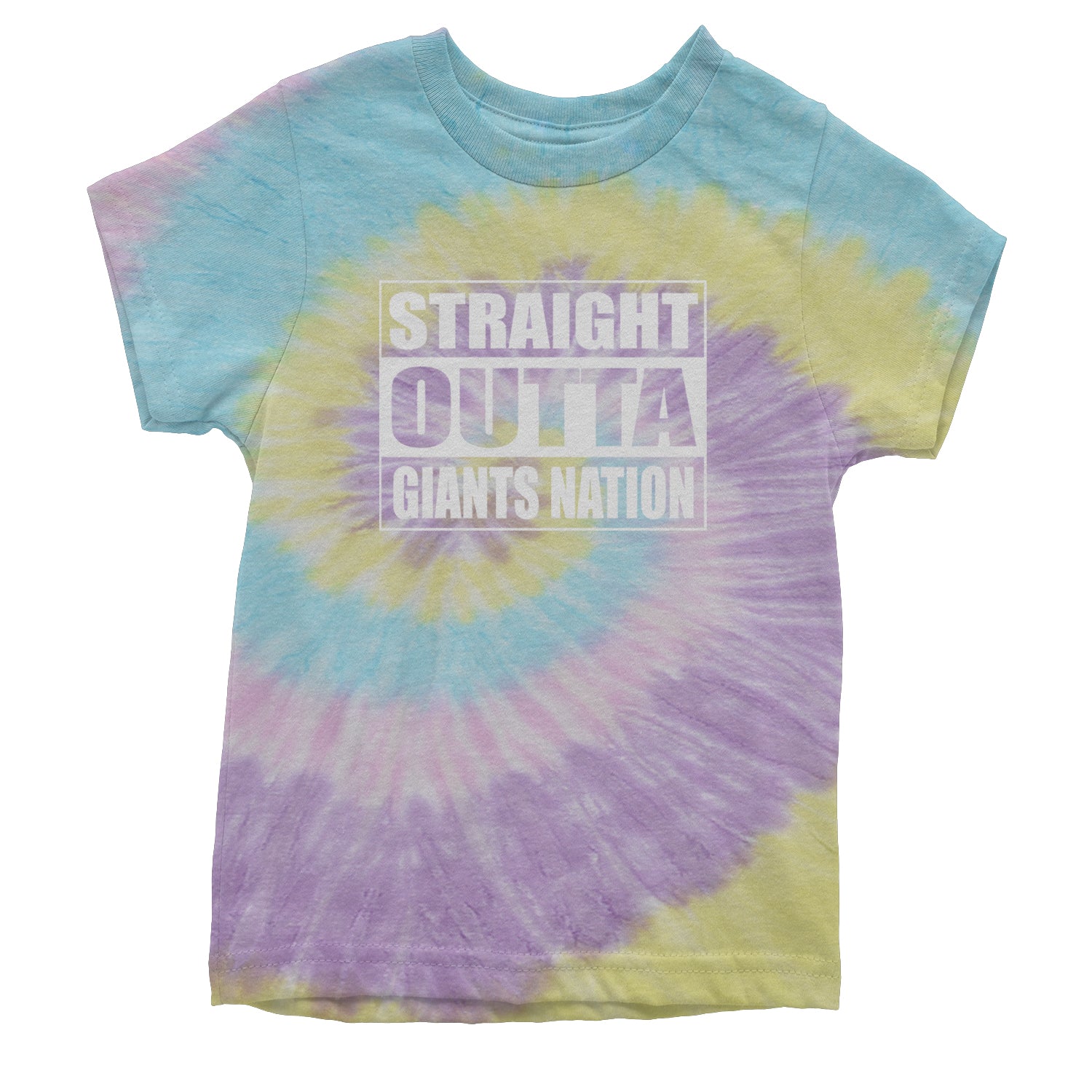 Straight Outta Giants Nation Youth T-shirt bleed, blue, football, giants, new, ny, york by Expression Tees