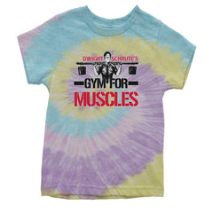Dwight Schrute Gym For Muscles Office Workout Youth T-shirt