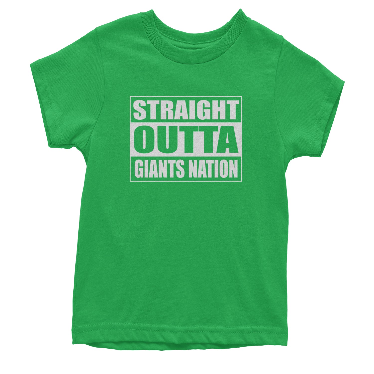 Straight Outta Giants Nation Youth T-shirt bleed, blue, football, giants, new, ny, york by Expression Tees
