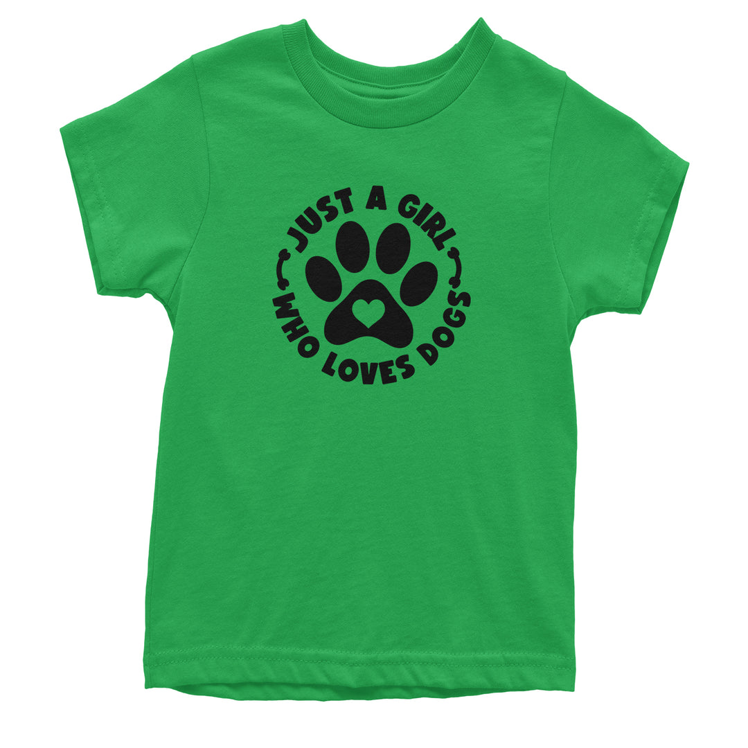 Dogs Just A Girl Who Loves DOGS Youth T-shirt dog, puppy, rescue by Expression Tees