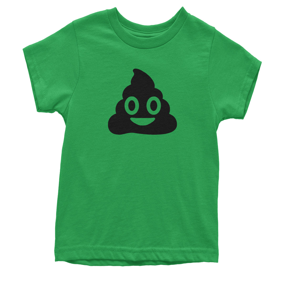 Emoticon Poop Face Smile Face Youth T-shirt cosplay, costume, dress, emoji, emote, face, halloween, smiley, up, yellow by Expression Tees