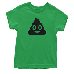 Emoticon Poop Face Smile Face Youth T-shirt cosplay, costume, dress, emoji, emote, face, halloween, smiley, up, yellow by Expression Tees