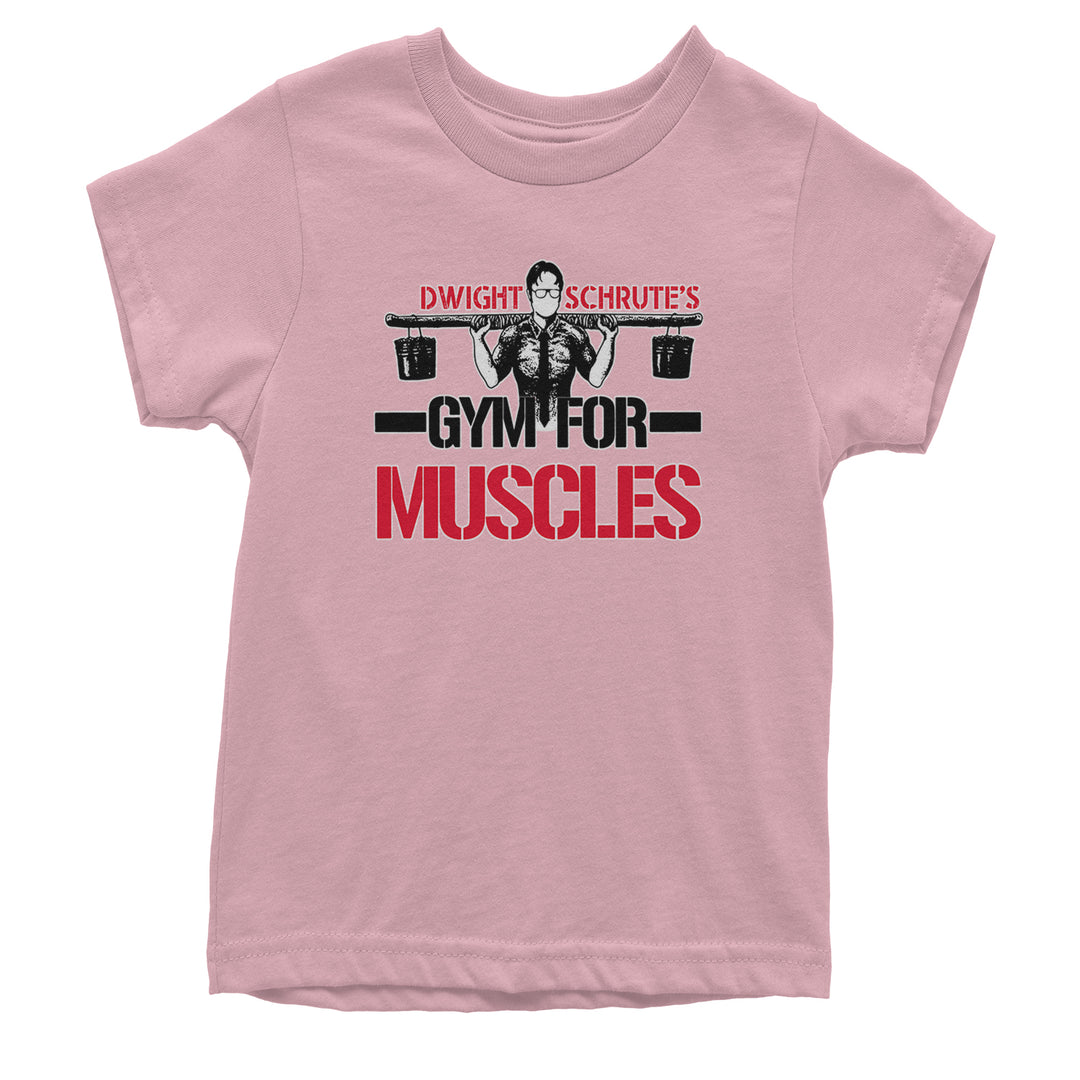 Dwight Schrute Gym For Muscles Office Workout Youth T-shirt