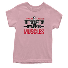 Dwight Schrute Gym For Muscles Office Workout Youth T-shirt