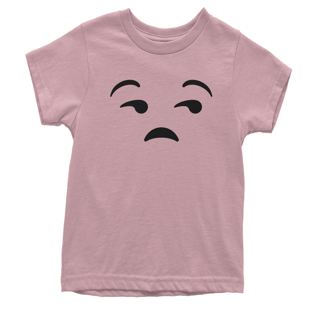 Emoticon Whatever Smile Face Youth T-shirt cosplay, costume, dress, emoji, emote, face, halloween, smiley, up, yellow by Expression Tees