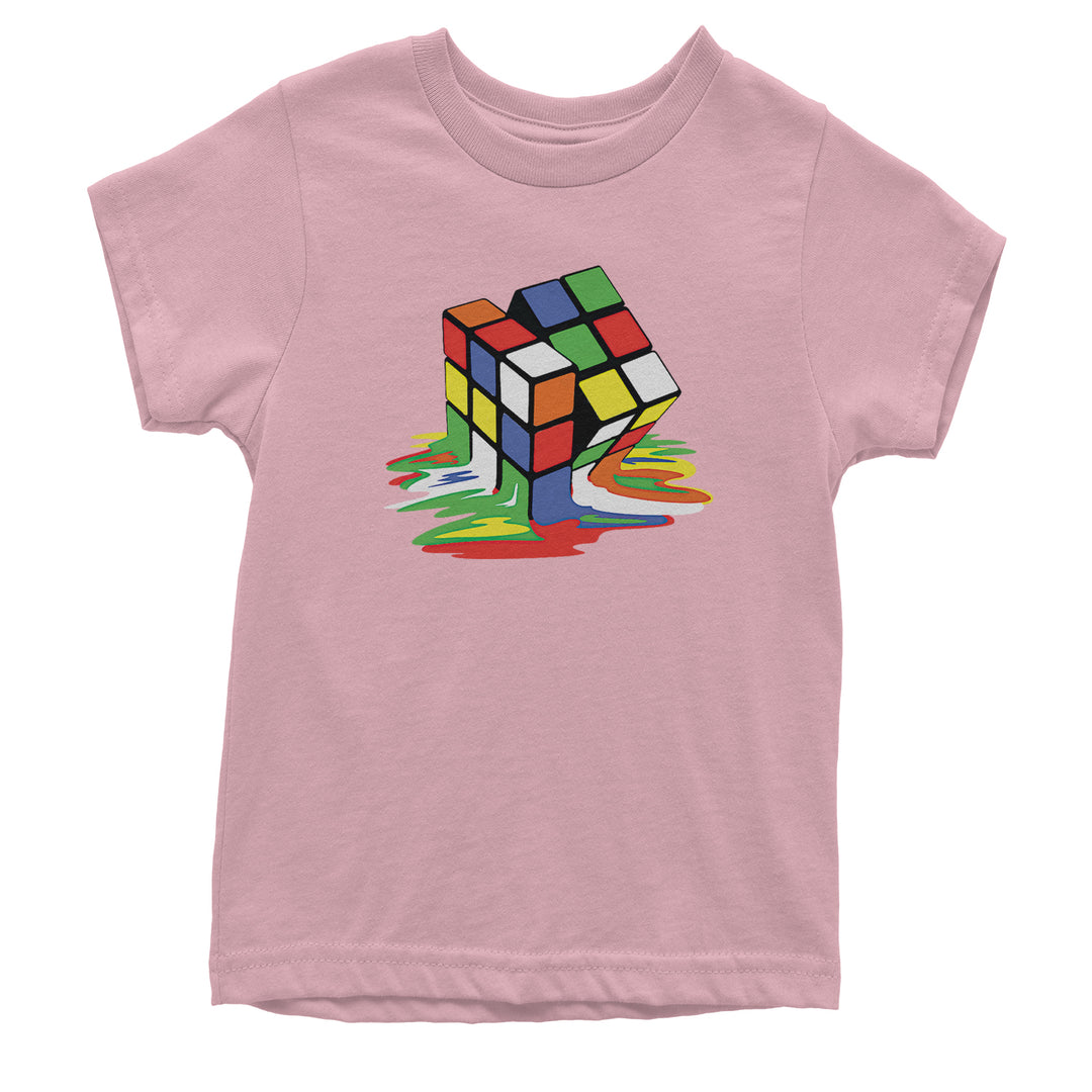 Melting Multi-Colored Cube Youth T-shirt gamer, gaming, nerd, shirt by Expression Tees