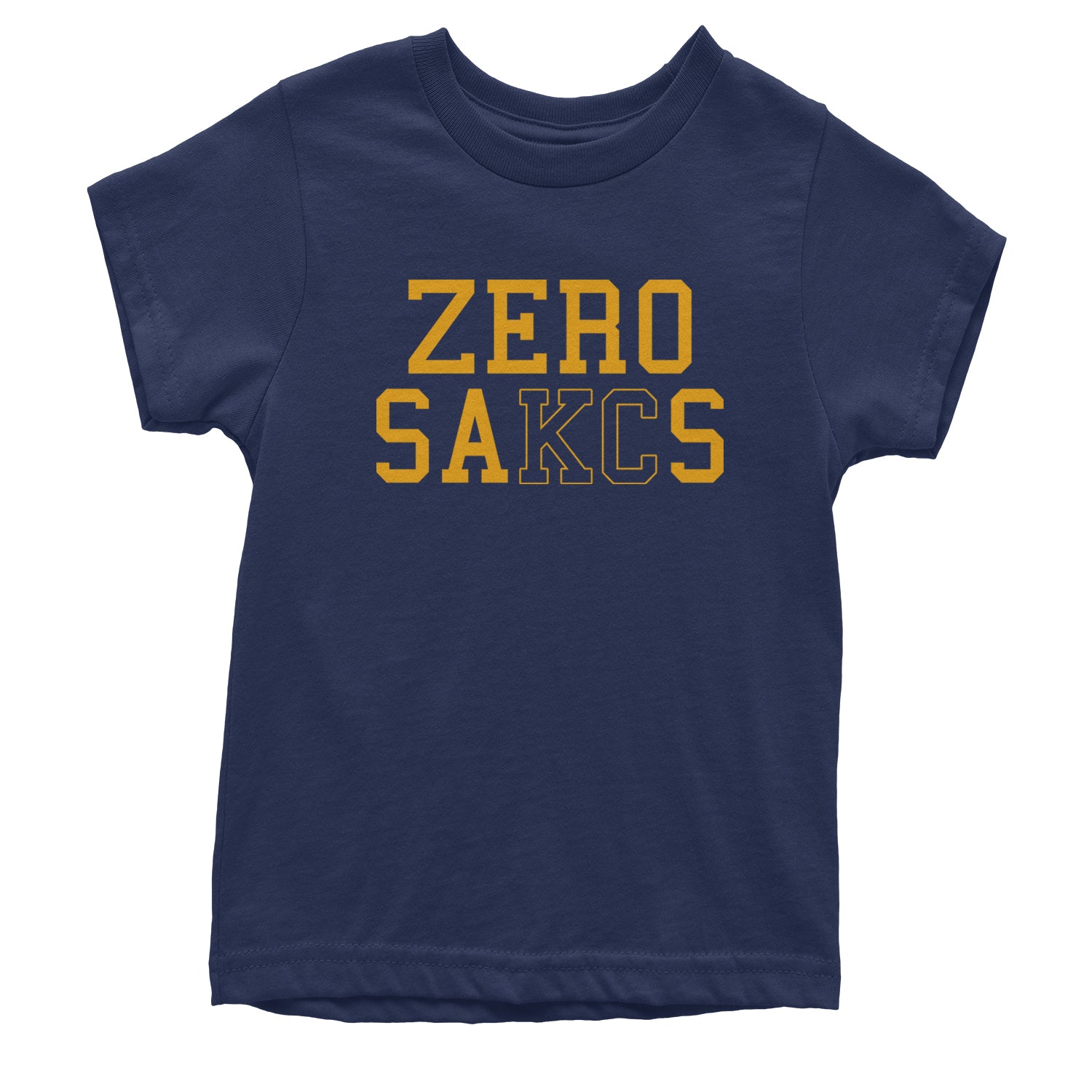 Zero Sacks Kansas City Youth T-shirt ball, brown, foot, football, kelc, orlando, patrick, sacks, sakcs by Expression Tees