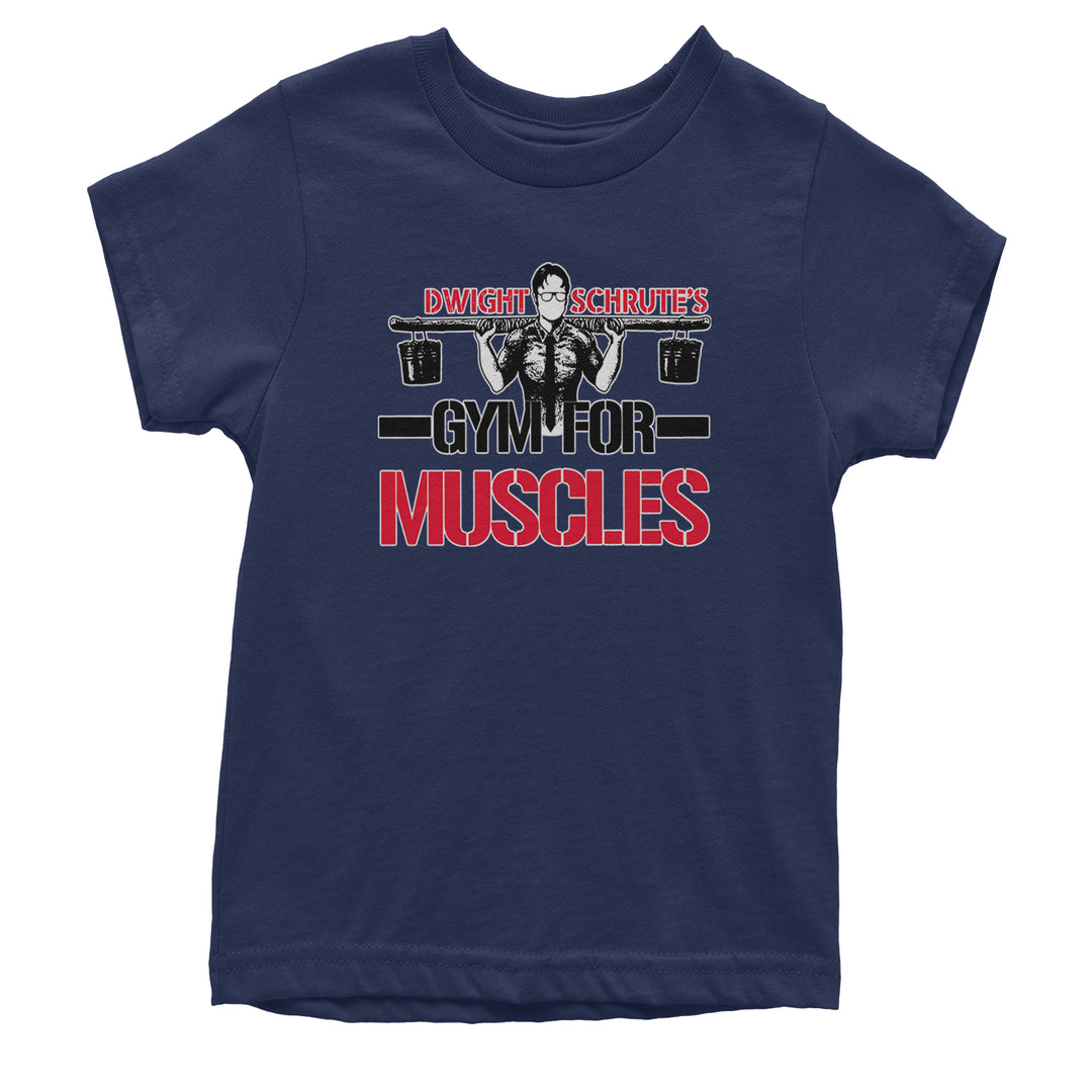 Dwight Schrute Gym For Muscles Office Workout Youth T-shirt
