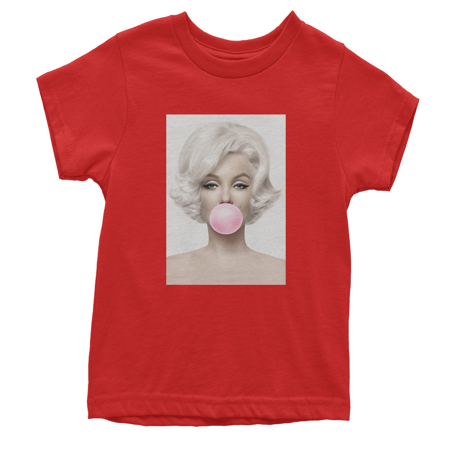 Marilyn Monroe Pink Bubble Gum Youth T-shirt marilyn, monroe by Expression Tees