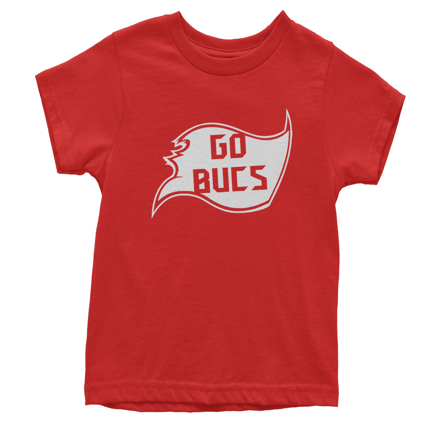 Go Bucs Buccaneers Youth T-shirt ball, flag, foot, raise, tampa, the by Expression Tees