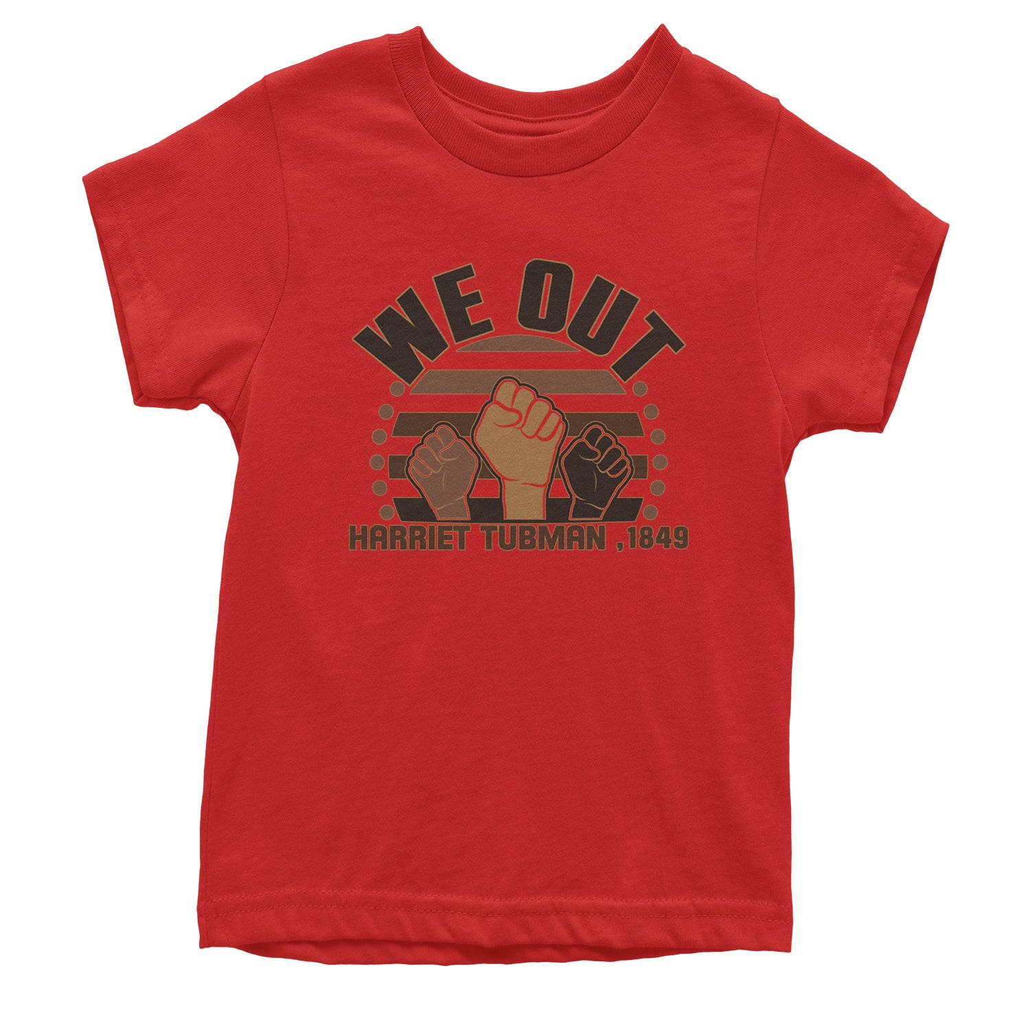 We Out Harriet Tubman Raised Fists BLM Youth T-shirt african, american, black, blm, harriet, harriett, lives, matter, out, shirt, tubman, we by Expression Tees