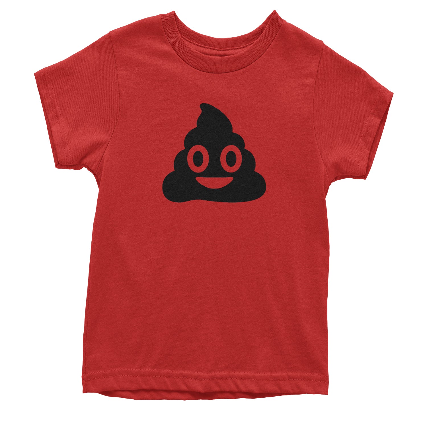 Emoticon Poop Face Smile Face Youth T-shirt cosplay, costume, dress, emoji, emote, face, halloween, smiley, up, yellow by Expression Tees