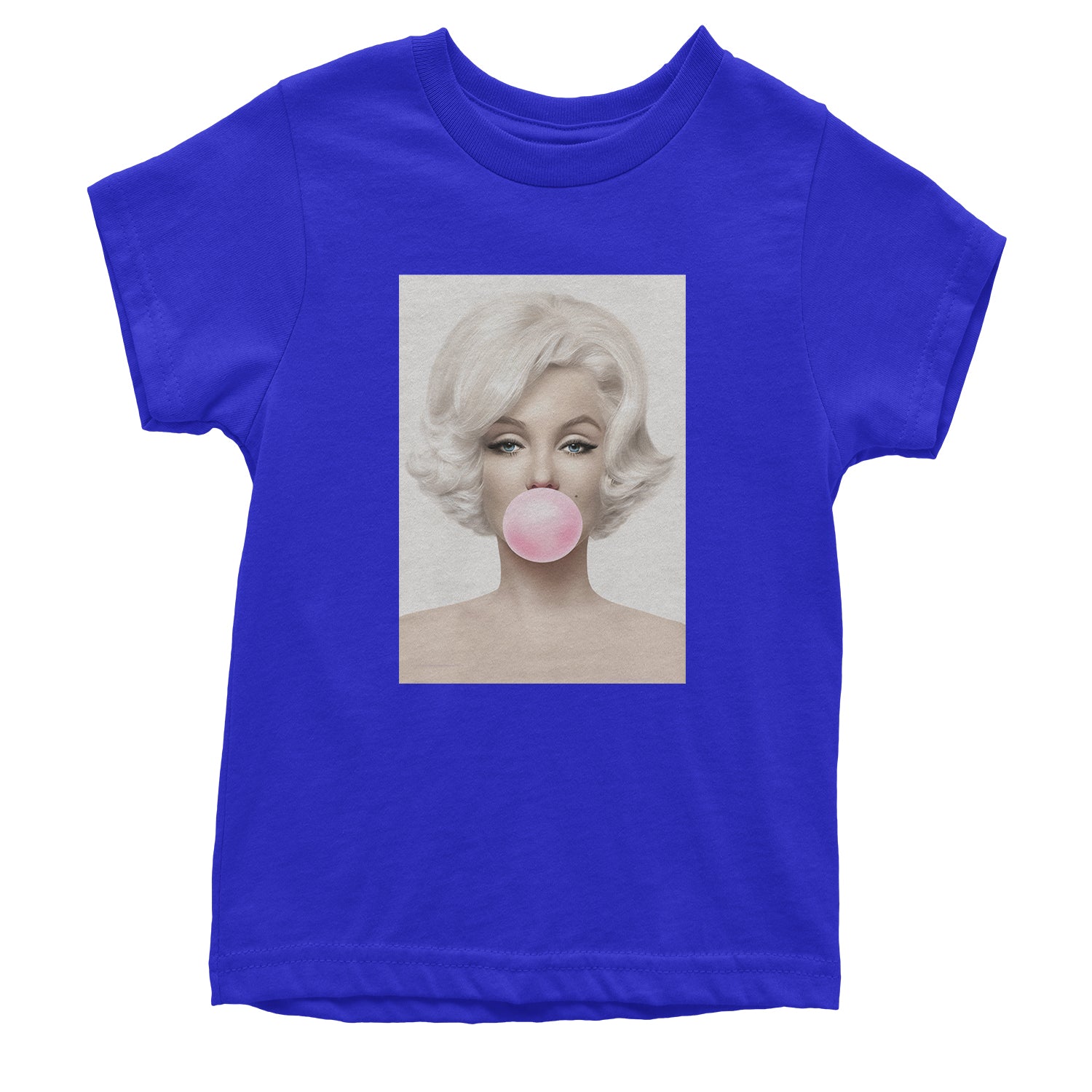 Marilyn Monroe Pink Bubble Gum Youth T-shirt marilyn, monroe by Expression Tees