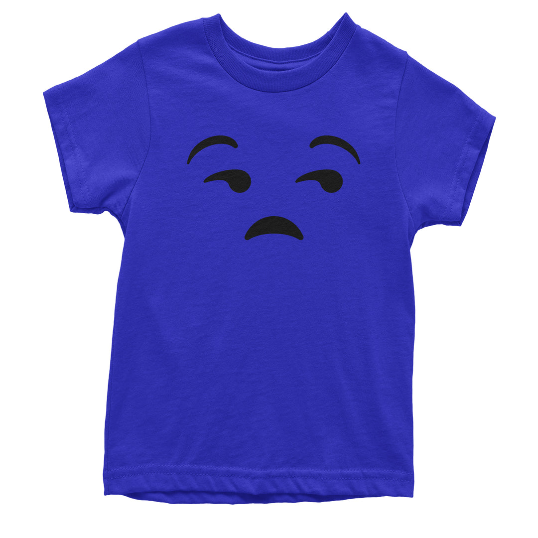 Emoticon Whatever Smile Face Youth T-shirt cosplay, costume, dress, emoji, emote, face, halloween, smiley, up, yellow by Expression Tees