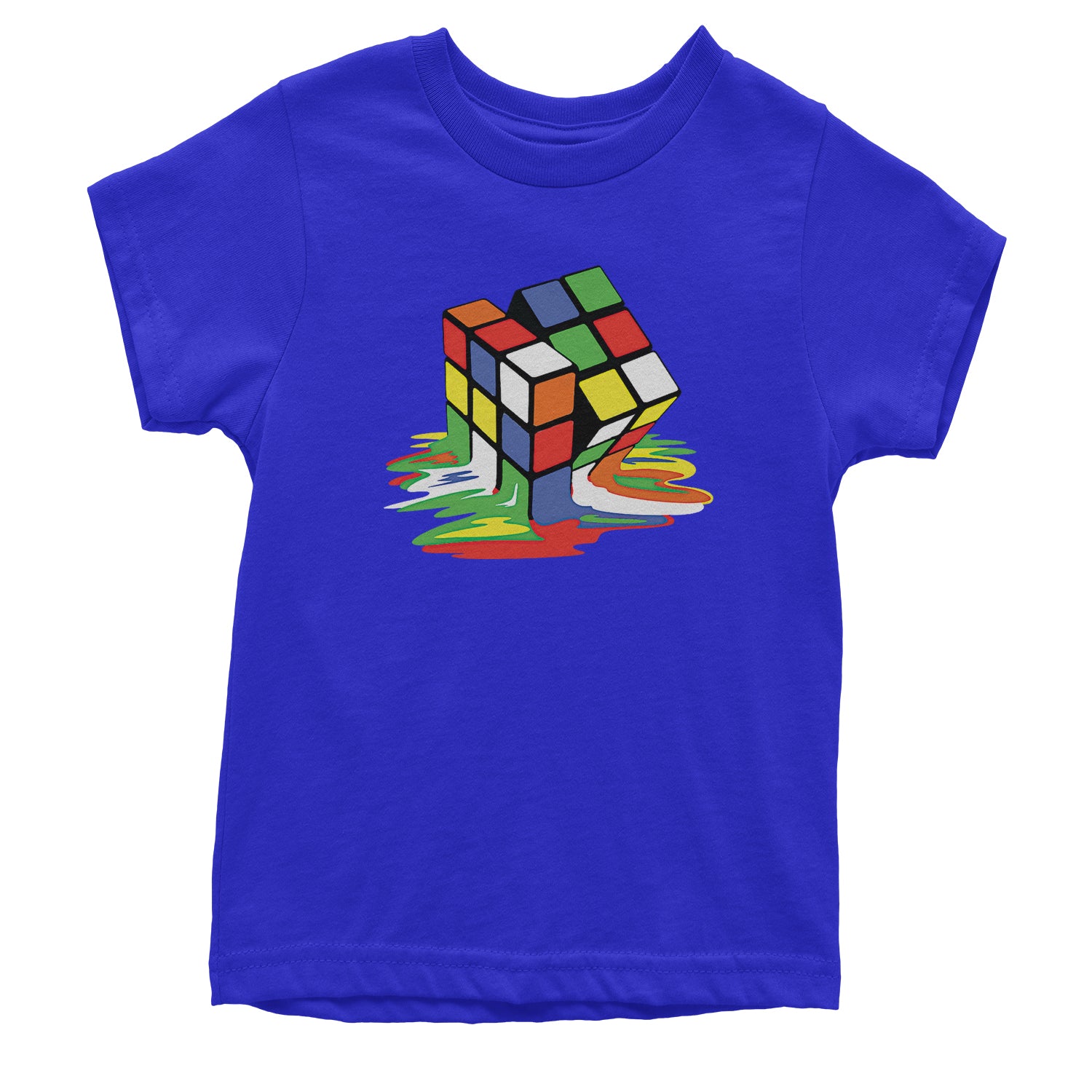 Melting Multi-Colored Cube Youth T-shirt gamer, gaming, nerd, shirt by Expression Tees