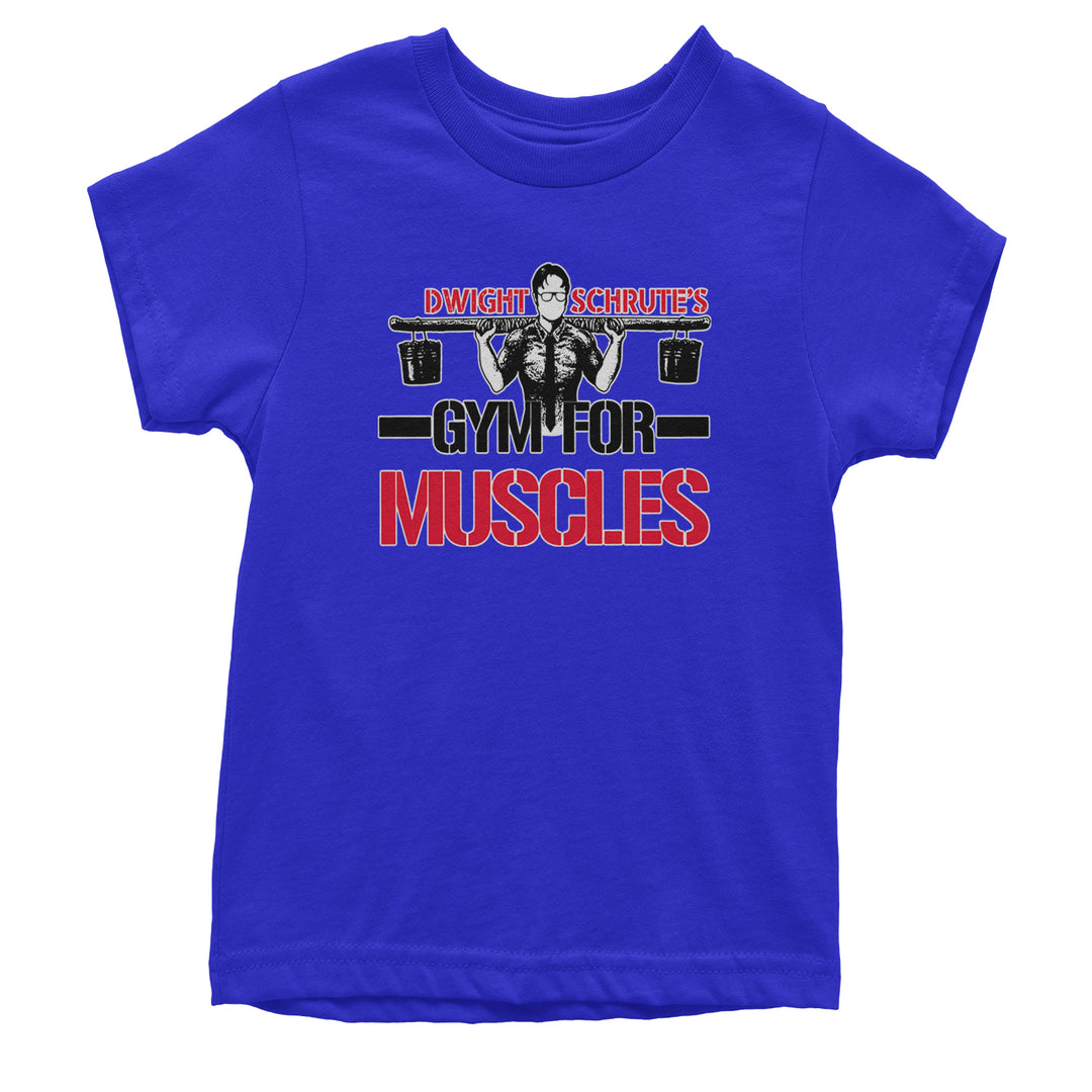 Dwight Schrute Gym For Muscles Office Workout Youth T-shirt