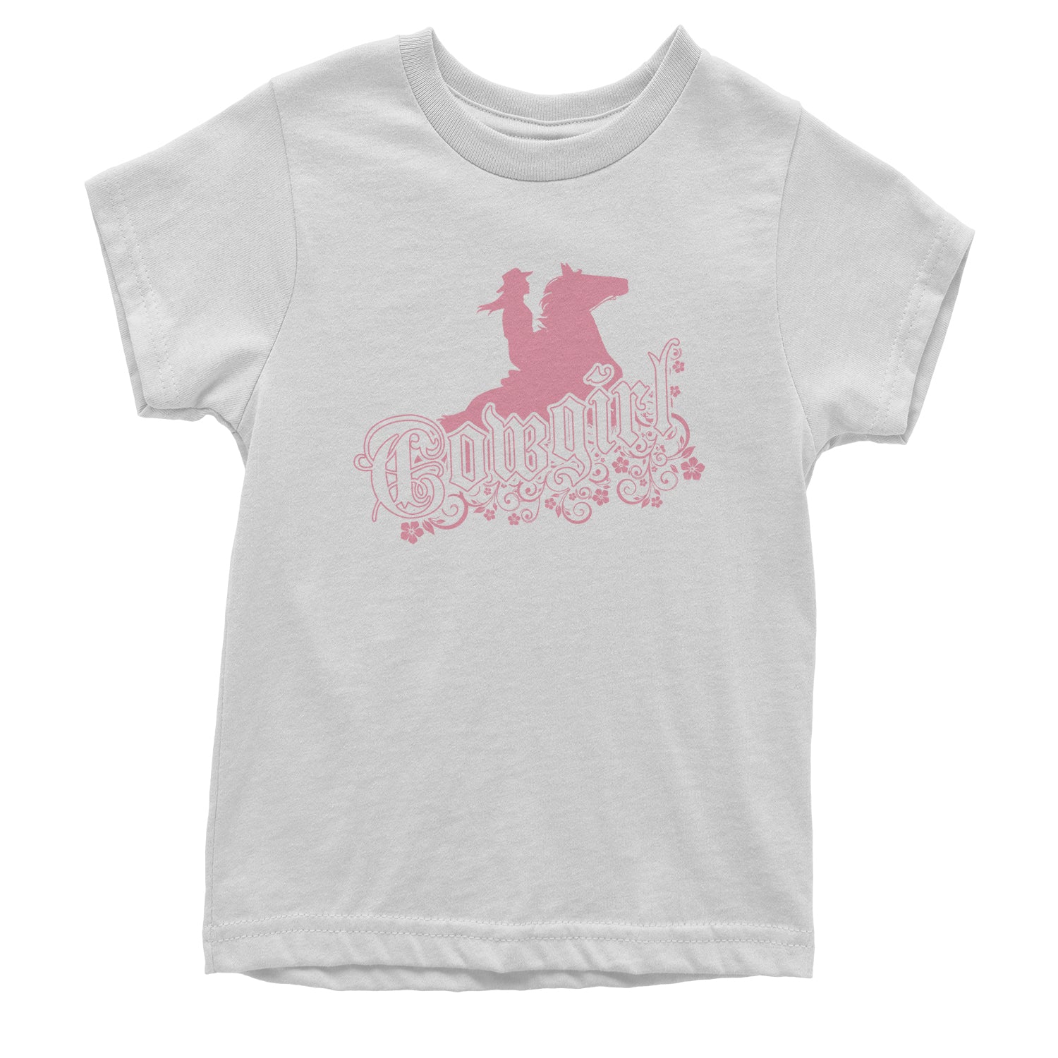 Cowgirl Riding A Horse Youth T-shirt country, daughter, farmers, girl, horses by Expression Tees