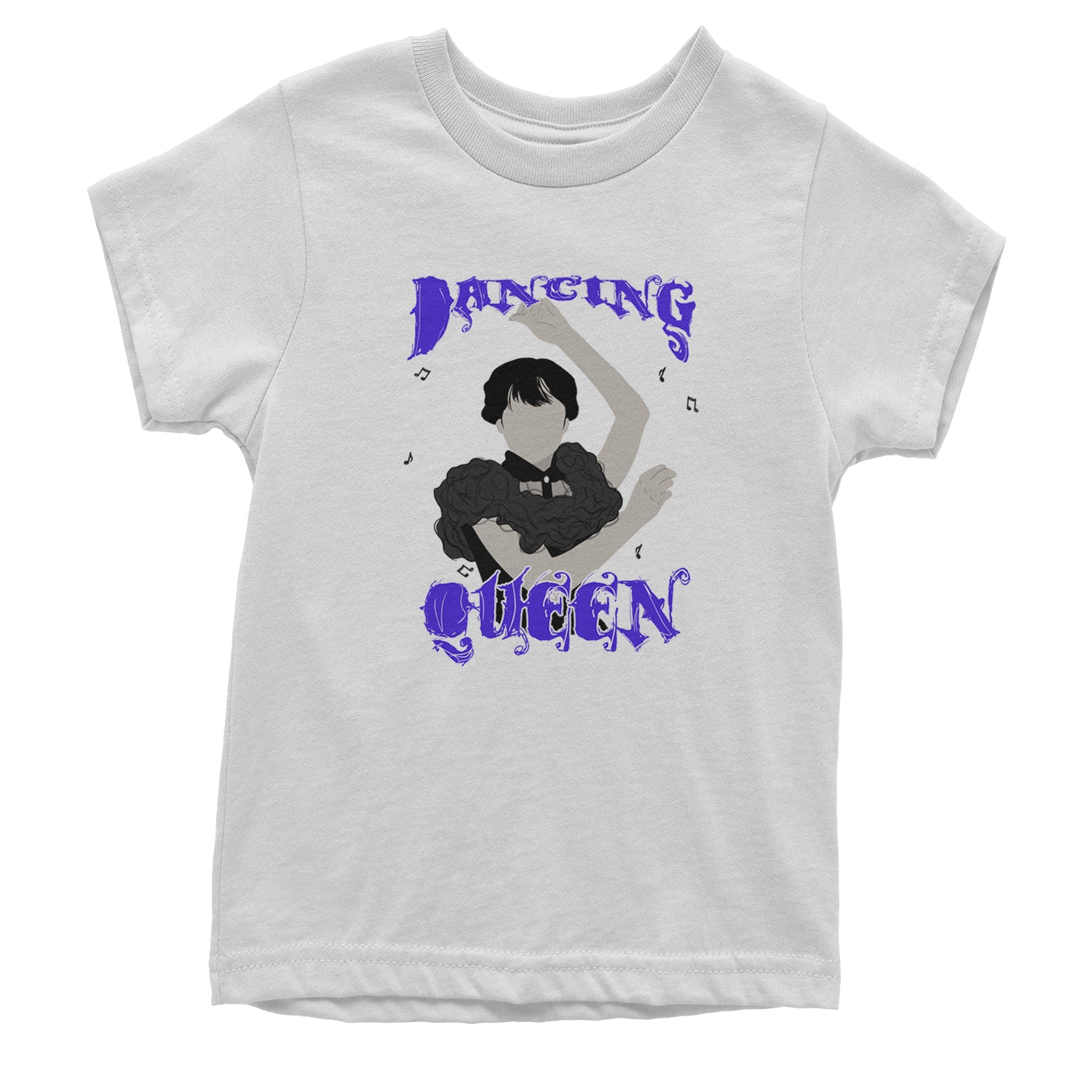 Wednesday Dancing Queen Youth T-shirt black, On, we, wear, wednesdays by Expression Tees