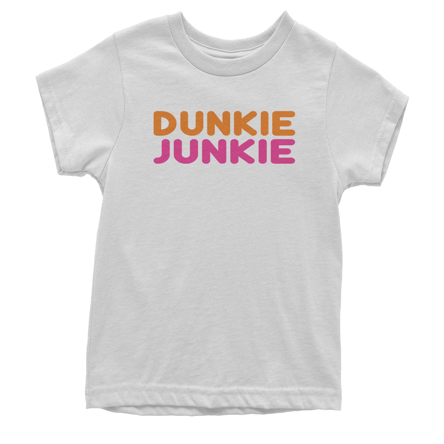 Dunkie Junkie Youth T-shirt addict, capuccino, coffee, dd, dnkn, dunkin, dunking, latte by Expression Tees