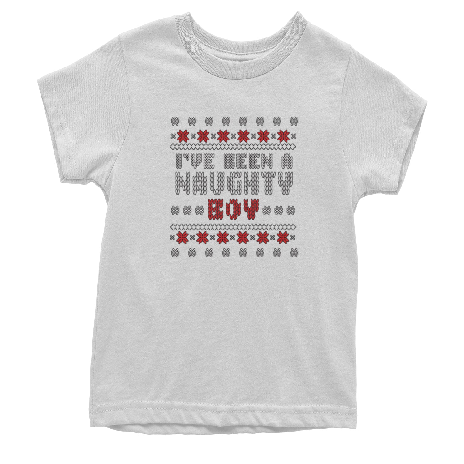 I've Been A Naughty Boy Ugly Christmas Youth T-shirt list, naughty, nice, santa, ugly, xmas by Expression Tees