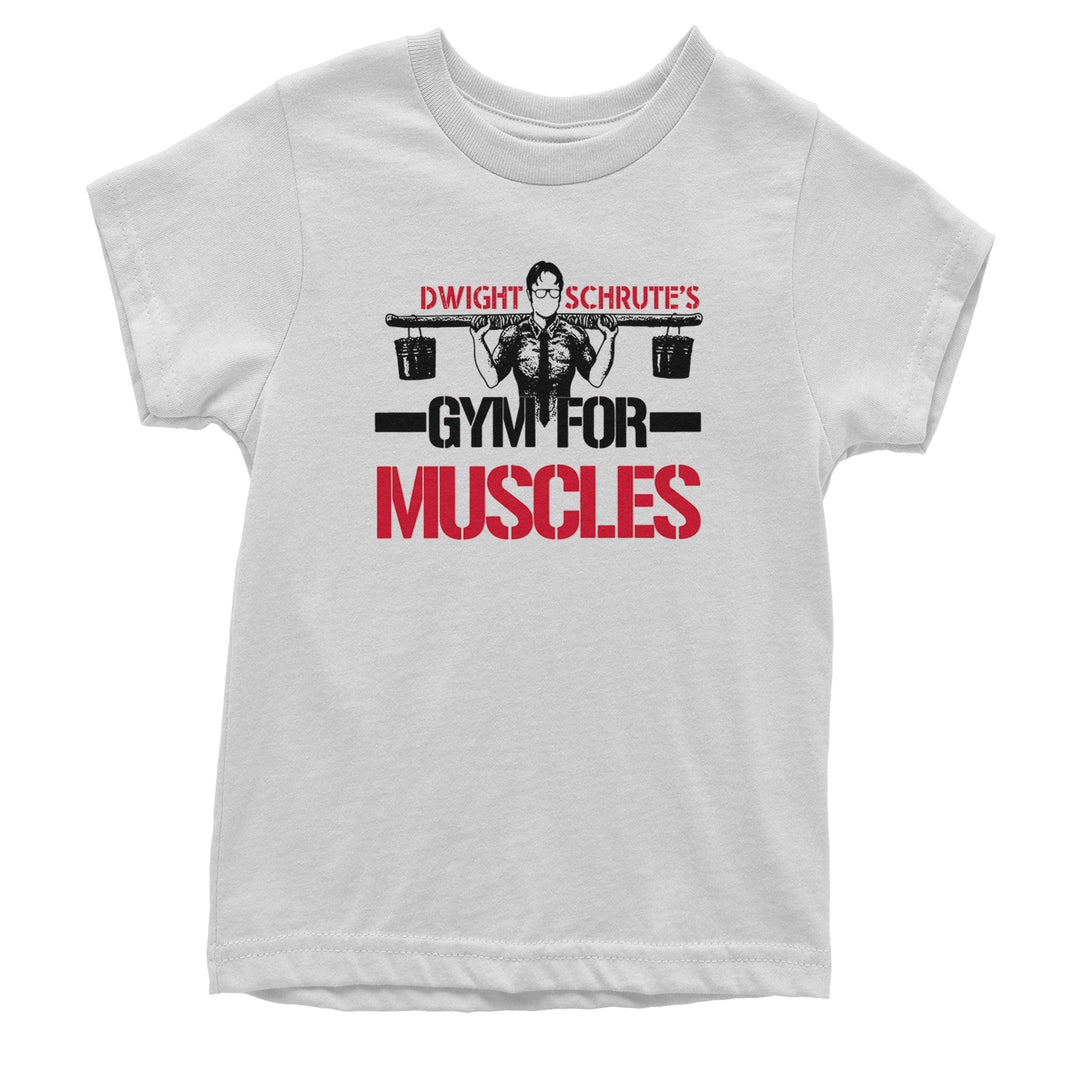Dwight Schrute Gym For Muscles Office Workout Youth T-shirt