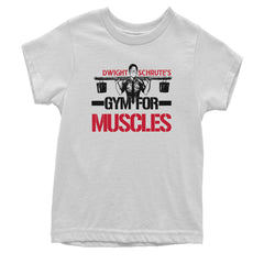 Dwight Schrute Gym For Muscles Office Workout Youth T-shirt