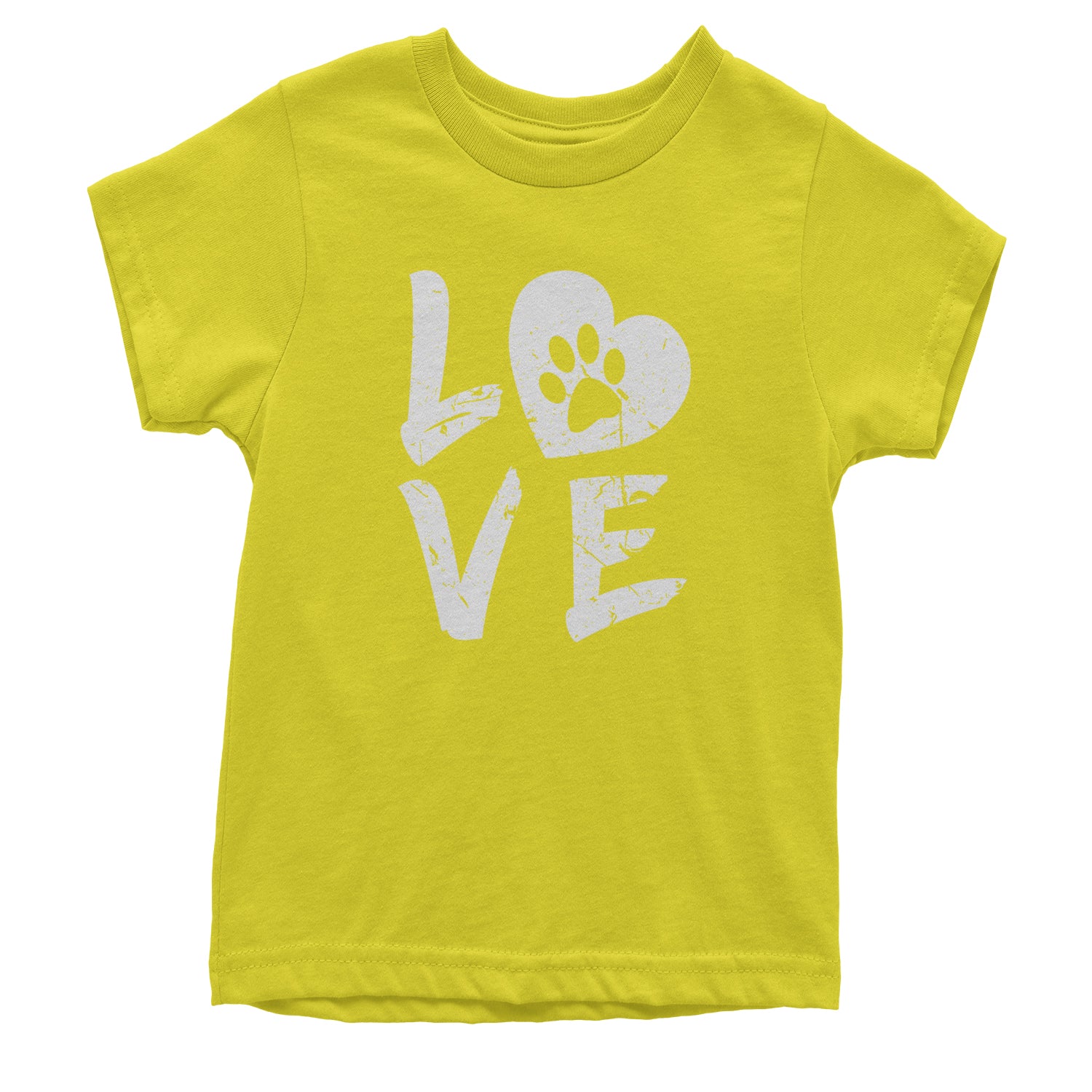 I Love My Dog Paw Print Youth T-shirt dog, doggie, heart, love, lover, paw, print, puppy by Expression Tees