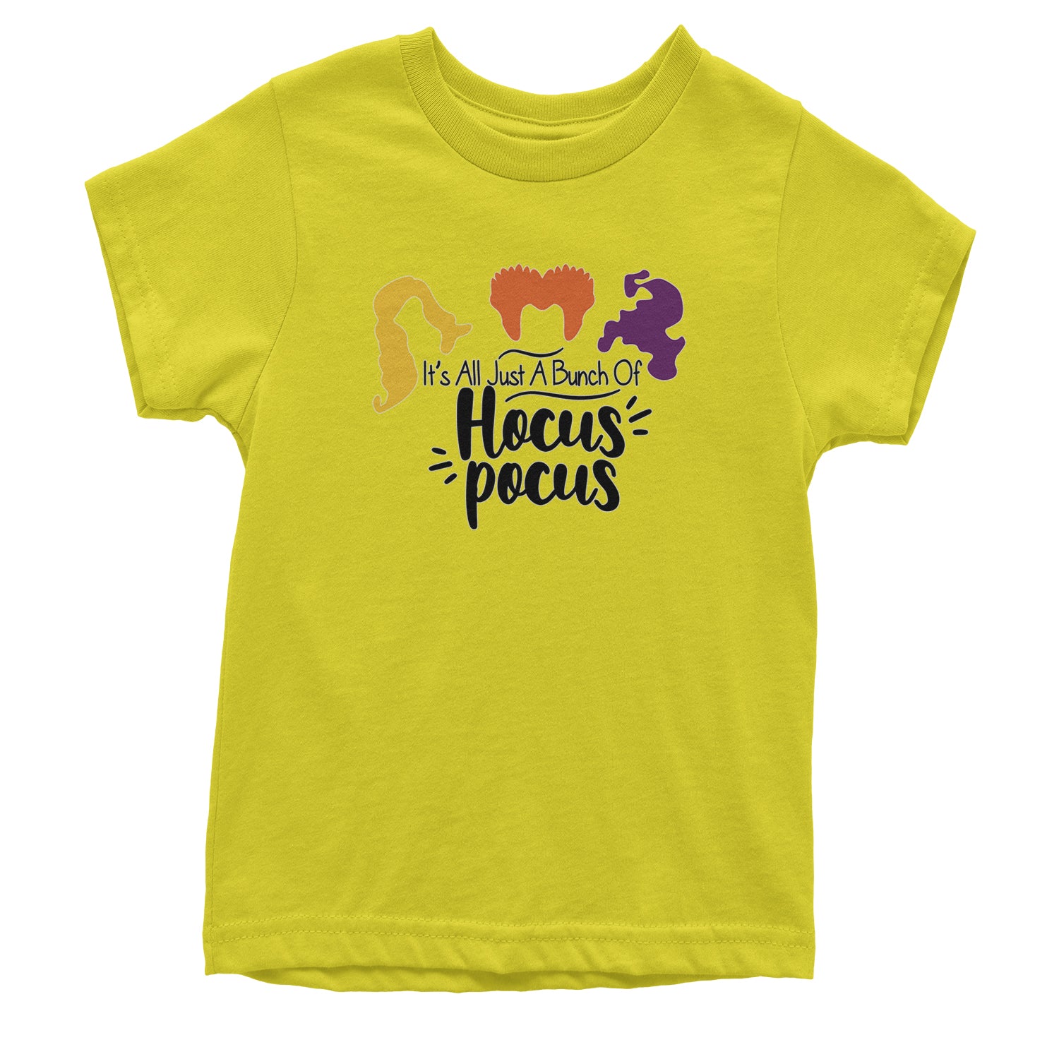 It's Just A Bunch Of Hocus Pocus Youth T-shirt descendants, enchanted, eve, hallows, hocus, or, pocus, sanderson, sisters, treat, trick, witches by Expression Tees