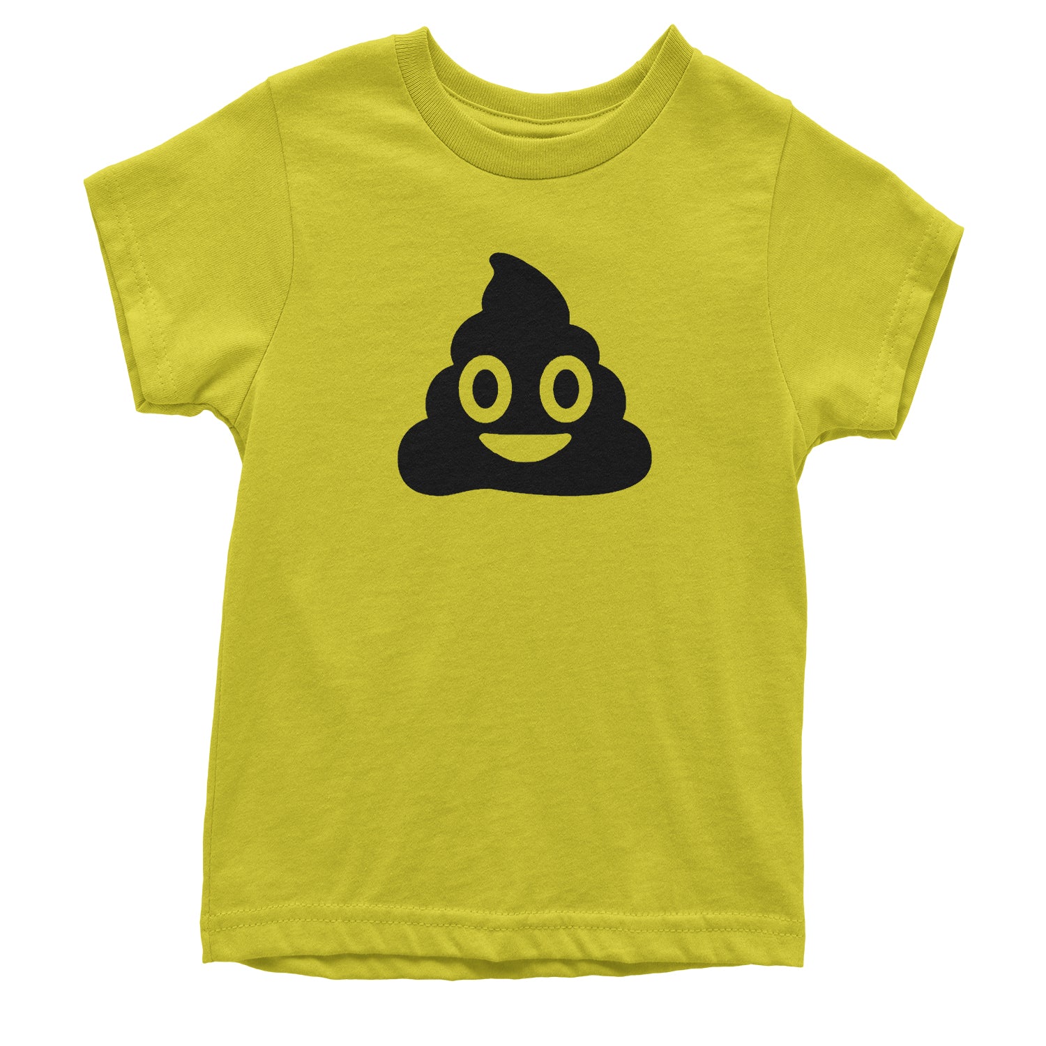 Emoticon Poop Face Smile Face Youth T-shirt cosplay, costume, dress, emoji, emote, face, halloween, smiley, up, yellow by Expression Tees