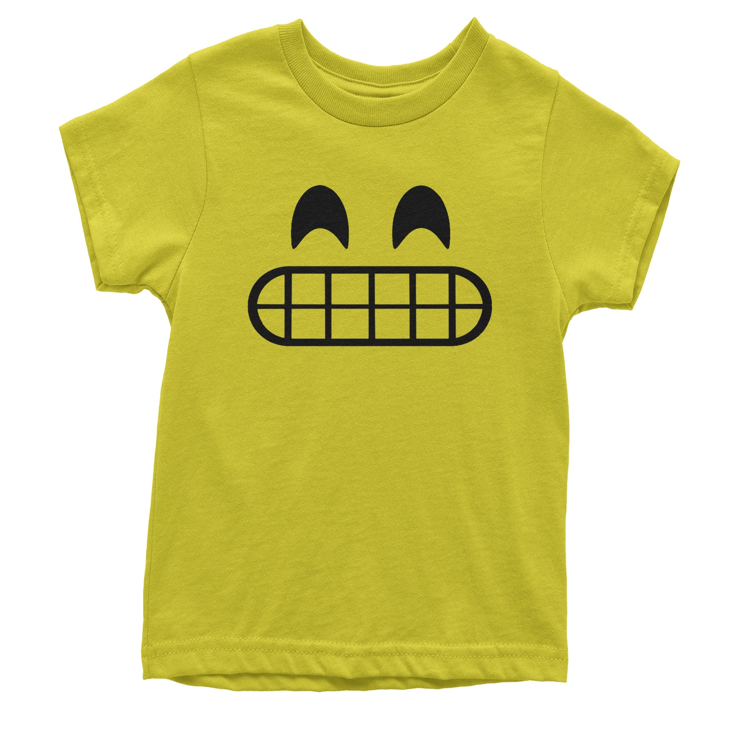 Emoticon Grinning Smile Face Youth T-shirt cosplay, costume, dress, emoji, emote, face, halloween, smiley, up, yellow by Expression Tees