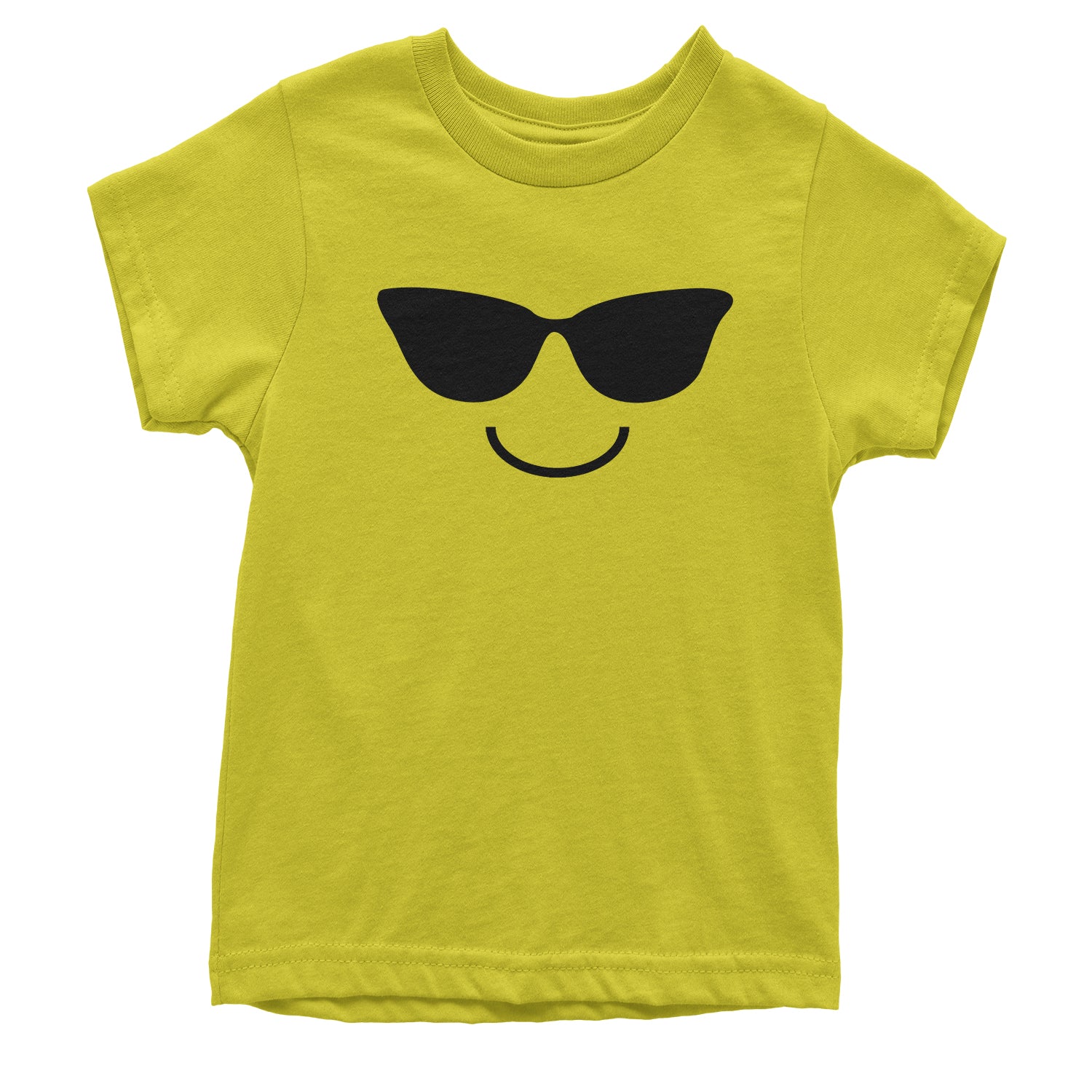 Emoticon Sunglasses Smile Face Youth T-shirt cosplay, costume, dress, emoji, emote, face, halloween, smiley, up, yellow by Expression Tees