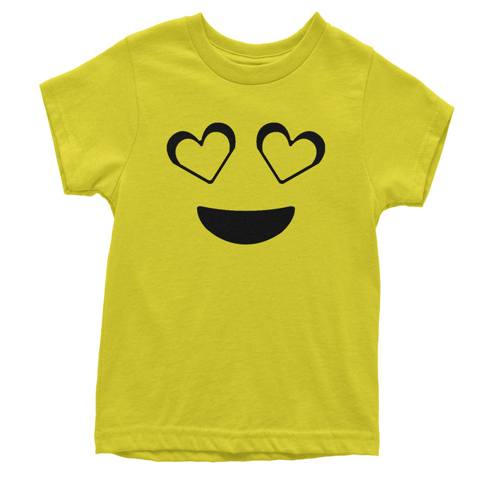 Emoticon Heart Eyes Smile Face Youth T-shirt