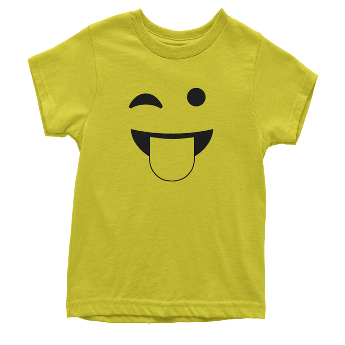 Emoticon Tongue Hanging Out Smile Face Youth T-shirt