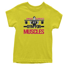 Dwight Schrute Gym For Muscles Office Workout Youth T-shirt