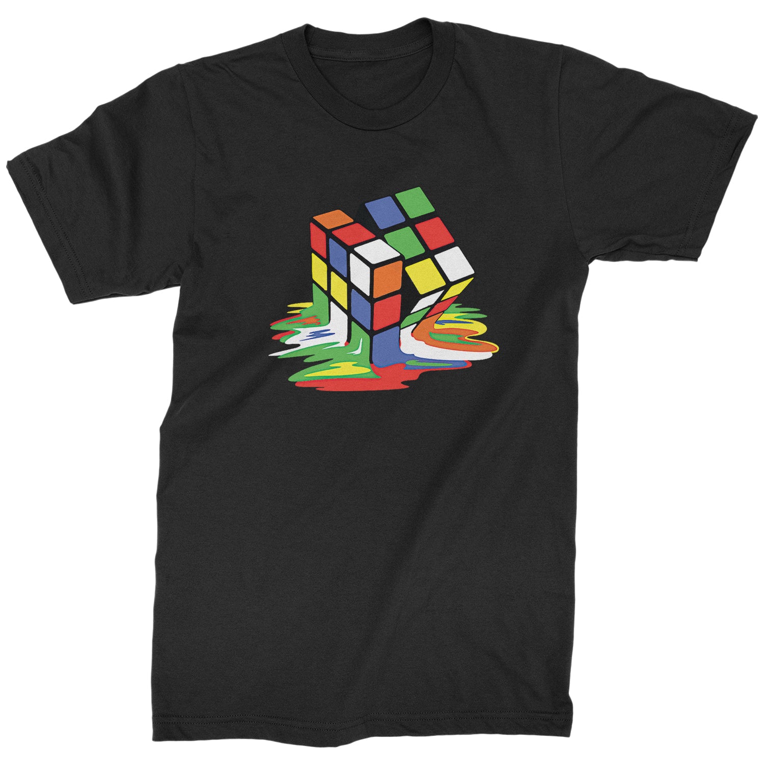 Melting Multi-Colored Cube Mens T-shirt gamer, gaming, nerd, shirt by Expression Tees