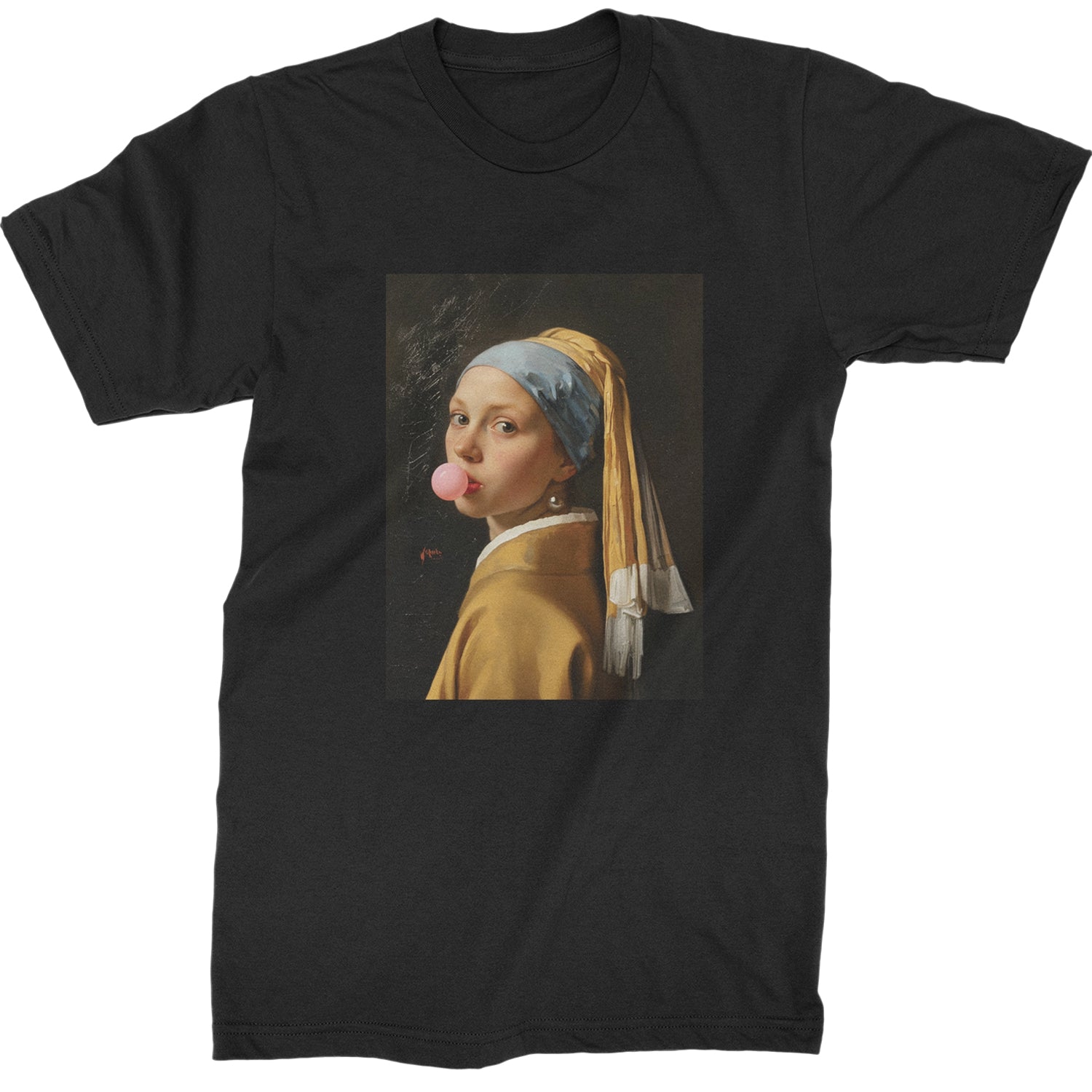 Girl with a Pearl Earring Bubble Gum Contemporary Art Mens T-shirt