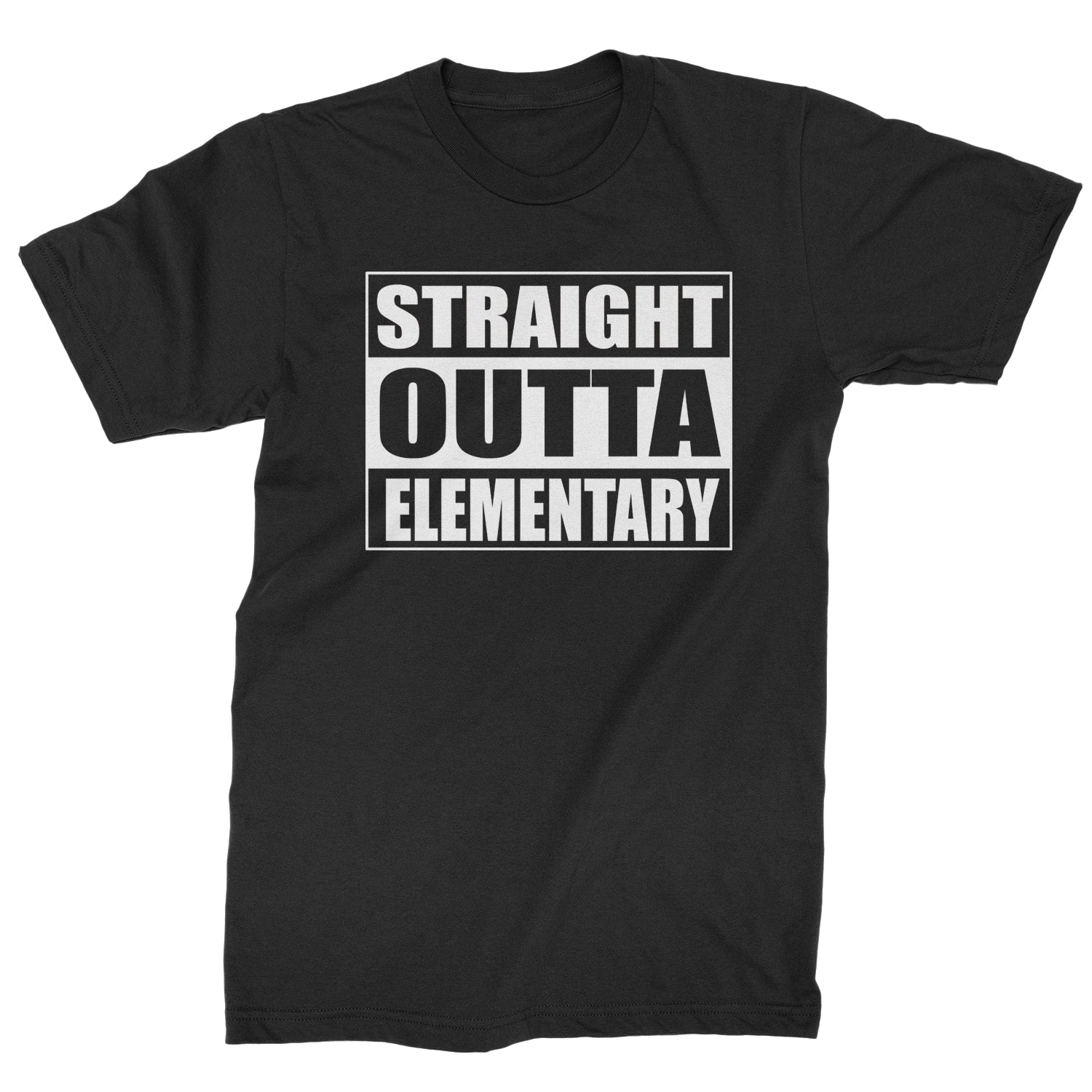 Straight Outta Elementary Mens T-shirt 2020, 2021, 2022, class, of, quarantine, queen by Expression Tees