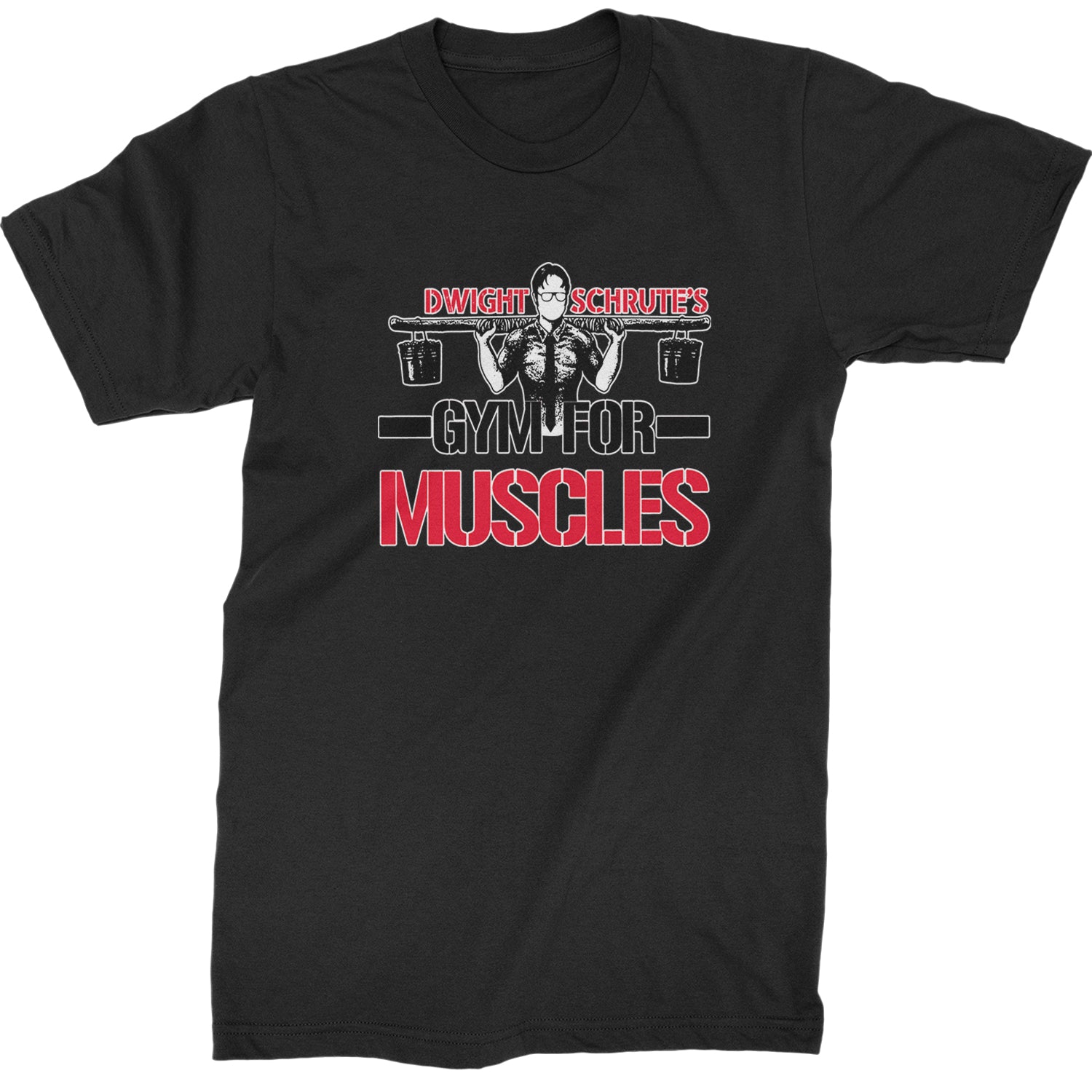Dwight Schrute Gym For Muscles Office Workout Mens T-shirt