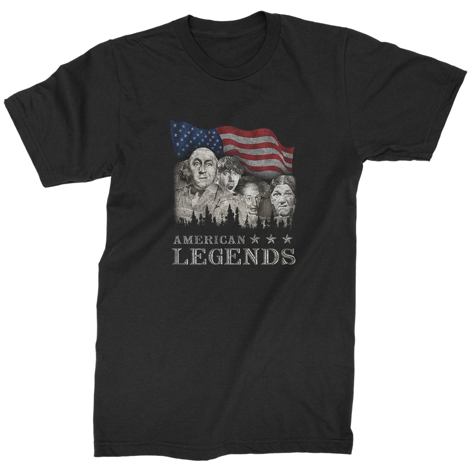 Mount RushMorons 3 Stooges Classic Retro TV Comedy Mens T-shirt