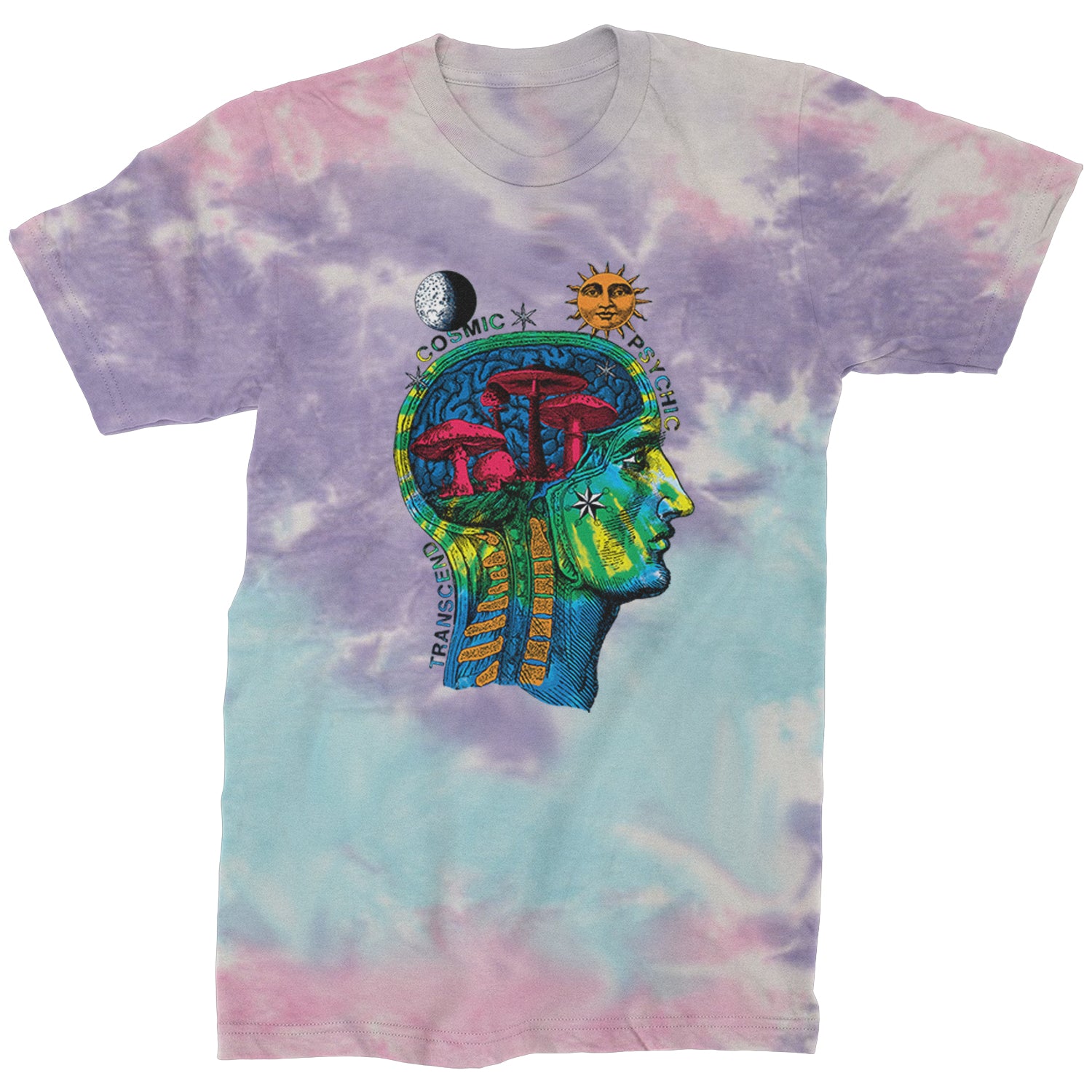 Psychedelic Cosmic Mushroom Head Mens T-shirt magic, mushroom, shrooms by Expression Tees