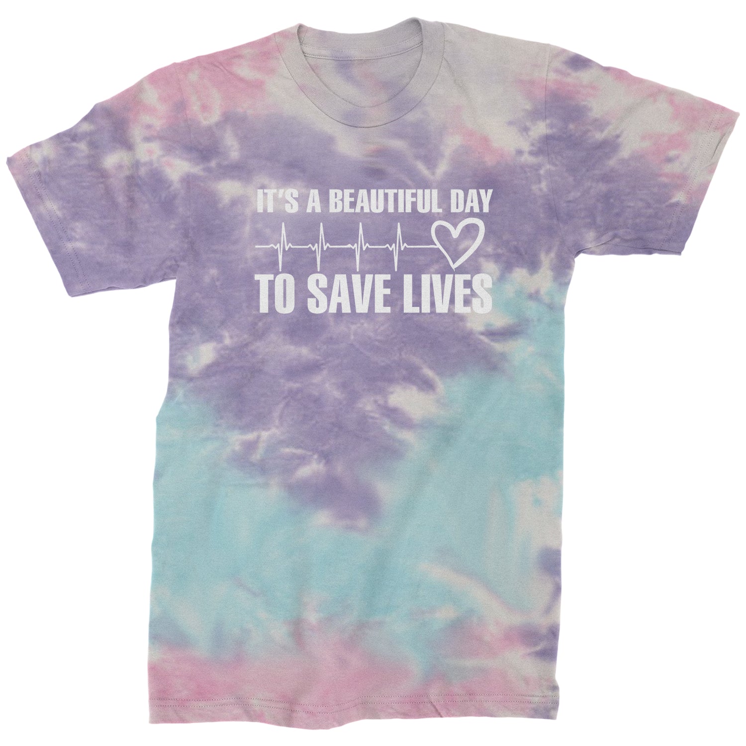 It's A Beautiful Day To Save Lives (White Print) Mens T-shirt #expressiontees by Expression Tees